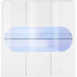 Home Affaire Highboard 120 x 121 x 40 cm Weiß hochglanz