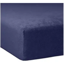 Traumschlaf Spannbettlaken Flausch Frottee 120 x 200 - 130 x 200 cm Blau