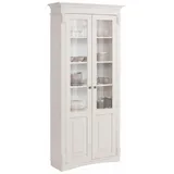 Home Affaire Glasvitrine HOME AFFAIRE "Teresa", weiß, B:90cm H:193cm T:32cm, Massivholz, Schränke, mit 2 Glastüren, Höhe 193 cm, aus massiver Kiefer, FSC