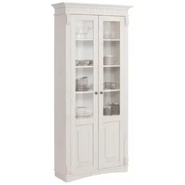Home Affaire Glasvitrine HOME AFFAIRE "Teresa", weiß, B:90cm H:193cm T:32cm, Massivholz, Schränke, mit 2 Glastüren, Höhe 193 cm, aus massiver Kiefer, FSC