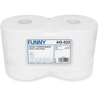 Funny Toilettenpapier 2 lagig hochweiß, Durchmesser circa 25 cm, 1er Pack (1 x 6 Rollen