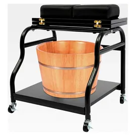 dgjmuu Fußbad Spa Wagen mit klappbarer Tischplatte und kleinen Lenkrollen, für Fußstütze Pediküre Maniküre Funiture Massage Tisch Fußstütze Stand