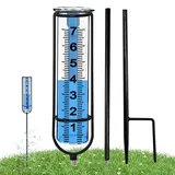 Regenmesser Für Den Außenbereich,Garten Plastik Niederschlagsmesser,Abnehmbarer Regenmesser, Wassermesser Zur Regenmessung Im Freien, Verstellbarer Regenmesser Mit Pfahl,für Garten, Hof, Rasen