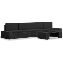 vidaXL Garten-Lounge-Set 5-tlg. schwarz 3054582