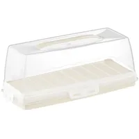 uandu home Kuchentransportbox Tortentransportbox mit Haube und Griff, Kuchenbehälter, Tortenbehälter, (Tortentransportbox mit Haube und Griff, BPA Frei Tortenbehälter), Dishwasher Safe weiß