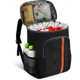 Kühltasche 28 Liter, Kühlrucksack, Großer Kühlrucksack Groß, Kühltasche Faltbar Geeignet für Reisen, Strand, Picknick, Outdoor
