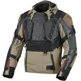 Macna Tryton, Textiljacke wasserdicht - Hellgrau/Schwarz - XXL
