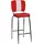 Möbel Boss Barhocker 40 x 110 x 38 cm Rot/Weiß