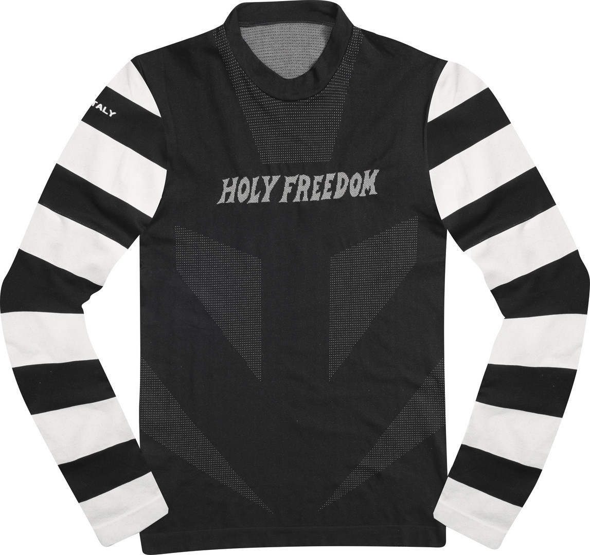 HolyFreedom Gattabuia Collar Functioneel shirt met lange mouwen, zwart-wit, XS S