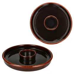 2x Juego Tapas Schale Ø33,5cm Ton Cazuela groß Dipschälchen Antipasti Fingerfood