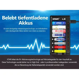 XTAR L8 Ladegerät