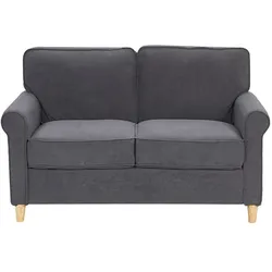 2-Sitzer Sofa Samtstoff dunkelgrau RONNEBY