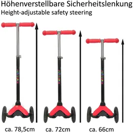 Jamara KickLight Scooter rot