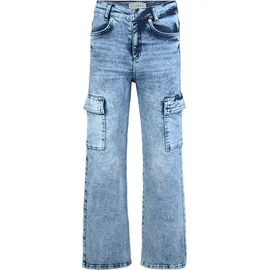 Blue Effect Wide Leg Cargojeans Medium Blue 164