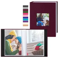 luxuskollektion Fotoalbum 10x15 Leinen Einsteckalbum für Hochformat Bilder 100 Fotos