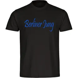 multifanshop Herren T-Shirt - Berlin blau - Berliner Jung - Druck blau - Männer