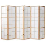 Homestyle4u Paravent Shoji in Braun 264x175 cm 280