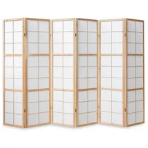 Homestyle4u Paravent Shoji in Braun 264x175 cm 280