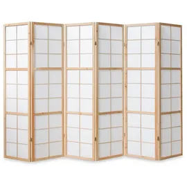 Homestyle4u Paravent Shoji in Braun 264x175 cm 280