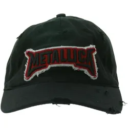 METALLICA Unisex Cap Baumwoll-Cap im Used Look mit gesticktem Logo Kopfbedeckung TC125114MET Schwarz - One-Size