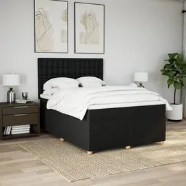 vidaXL Boxspringbett 140 x 200 cm Schwarz