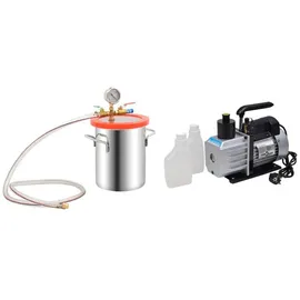 vidaXL Vakuumkammer mit 2-stufiger Pumpe 5,5 L