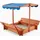 Home Deluxe Holzsandkasten Buddelkiste mit Dach Blau