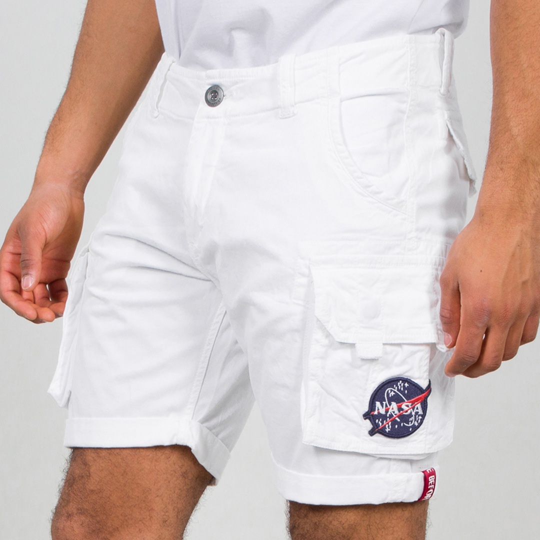 Alpha Industries NASA Shorts, wit, 32