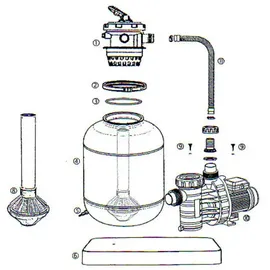 OKU Obermaier GmbH Standrohr mit Filterdüse für Top-mount-filter Ø 400 mm