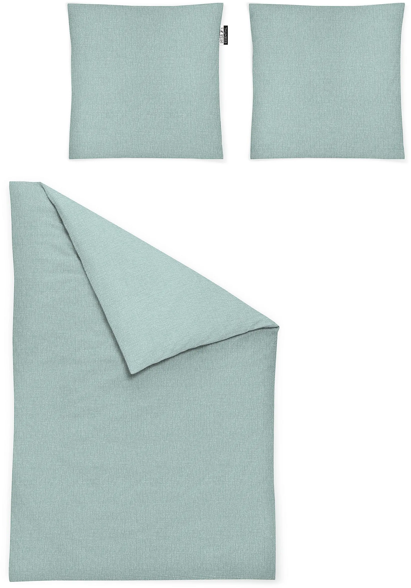 Irisette Bettwäsche »Carla in Mako Satin Qualität, 100% Baumwolle, Bett- und Kopfkissenbezug mit Reißverschluss, pflegeleicht, 100% Baumwolle, mit seidigem Glanz, ganzjährig einsetzbar«, (3 tlg.) Irisette jade B/L: 135 cm x 200 cm