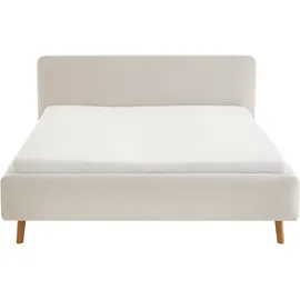 Meise Möbel meise.möbel Polsterbett Mattis 180 x 200 cm Stoff Weiß Ivory
