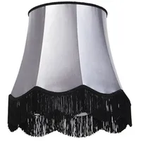 QAZQA Retro Seide Seidenlampenschirm schwarz mit grau 45 cm