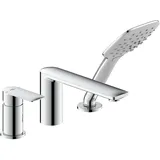 Evenes 3-Loch Wannenrandmischer Nomoro mit Handbrause, Ausladung 200 mm, chrom