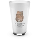 Mr. & Mrs. Panda Glas Bär Verlust - Transparent - Geschenk, Latte Macchiato, Cappuccino Gla, Premium Glas, Hochwertige Verarbeitung