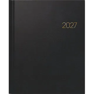 Brunnen Buchkalender Manager Wt7 21 × 26 cm schwarz 2027