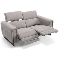 Sofanella 2-Sitzer Stoff Lesina, Relaxsofa, Designsofa, Designer Couch, Italienisches Sofa, 2er Sofa grau