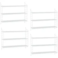 [en.casa] Strängnäs Wandregal 60 x 15 x 50 cm Weiß
