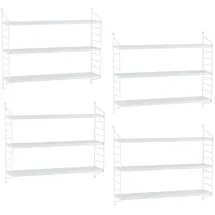 [en.casa] Strängnäs Wandregal 60 x 15 x 50 cm Weiß