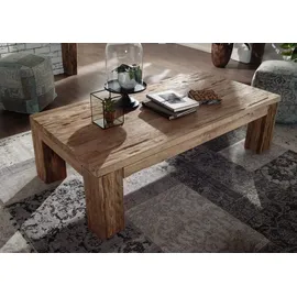 MASSIVMOEBEL24.DE Couchtisch Bassano Beige Teak 160 x 80 x 45 cm