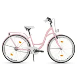 28 Zoll Damenfahrrad MILORD Citybike Stadtrad Retro Vintage Fahrrad 1 Gang - pink