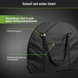 Sachsenrad Aufbewahrungstasche Faltrad-Transporttasche Premium 86 x 39 x 15 cm 1-tlg. schwarz