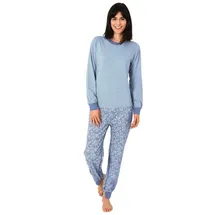 NORMANN CARE Pflegeoverall Pyjama Gestreift Blau XL