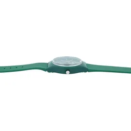 Q&Q Uniuhr mit Silikonarmband in grün, 10 Bar wasserdicht