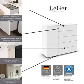 LeGer Home by Lena Gercke Kommode SERINA 120 x 100 x 42 cm Schwarz / Schwarz Mattglas