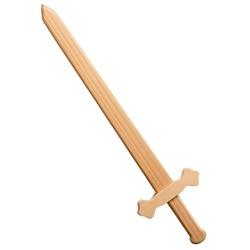 Sohni Wicke Kostüm Ritterschwert aus Holz, Robustes Holzschwert für tapfere Ritter braun
