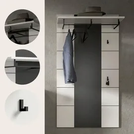 Möbel Kraft Garderobenpaneel 80 x 145 cm Grau/Weiß
