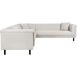 Home Affaire Ecksofa HOME AFFAIRE "AGNIA L-Form B/T/H: 244/244/71 cm", beige (creme), B:244cm H:71,5cm T:244cm, 100% Polyester, Sofas, Ecksofa, incl. Zierkissen, gleichschenklig, auch in Cord