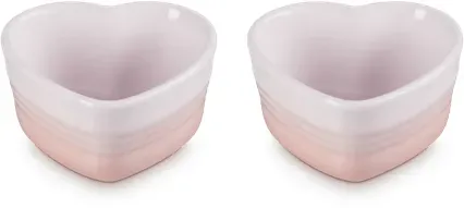 Le Creuset Herzförmchen 300 ml 2er-Set Shell Pink