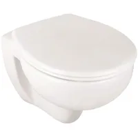 SANITOP-WINGENROTH aquaSu® Wand WC-Set, Tiefspüler, Spülrandlose Toilette, Hängetoilette, Einfache
