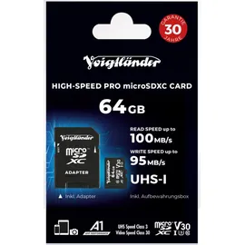 Voigtländer 64GB microSDXC Prof. High-Speed UHS-I,